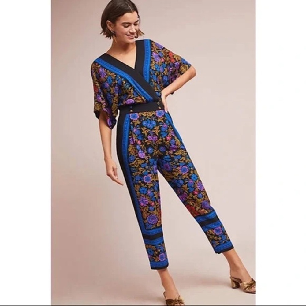 Anthropologie Multicolor Floral Jumpsuit